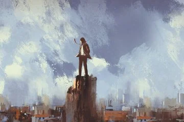 The Big Picture - man overlooking city