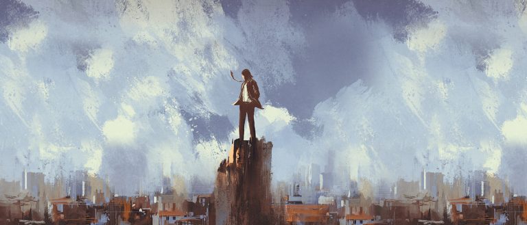 The Big Picture - man overlooking city