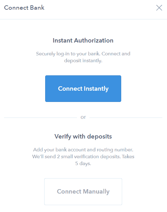 Coinbase - Instant authorization
