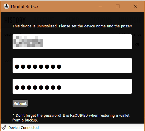Digital Bitbox Setup 3