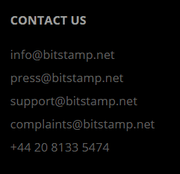 Bitstamp review Customer Service 2