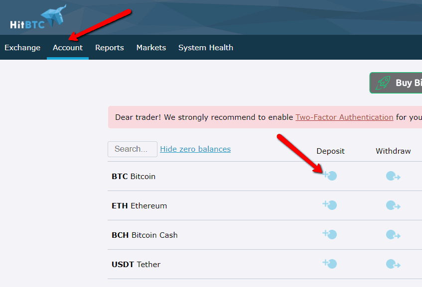 HitBTC bitcoin exchange