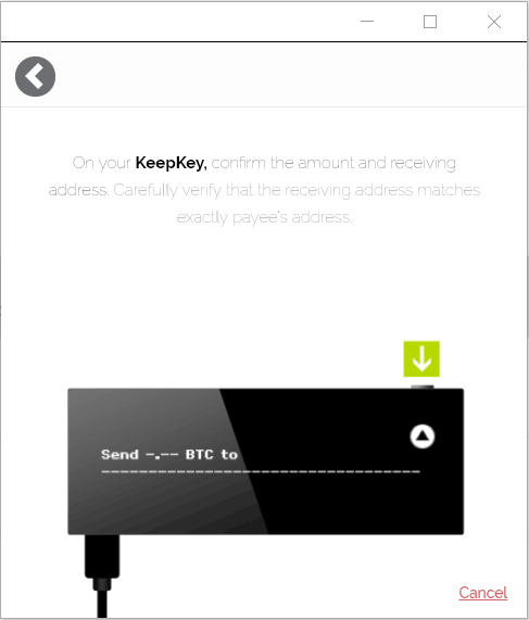 KeepKey Send BTC 4