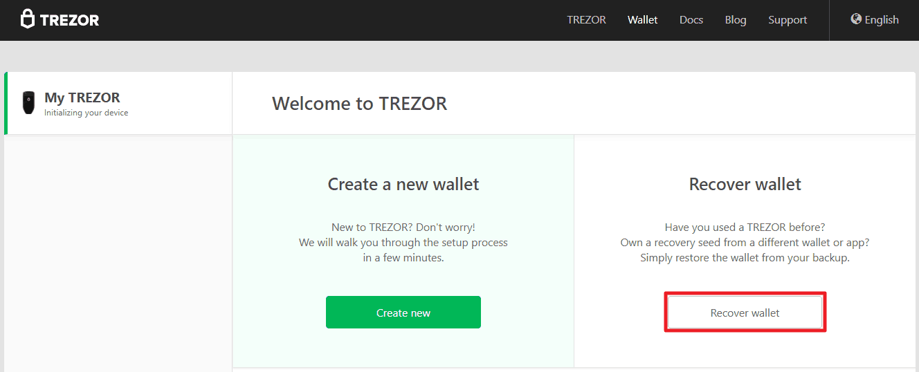 How to recover Trezor wallet